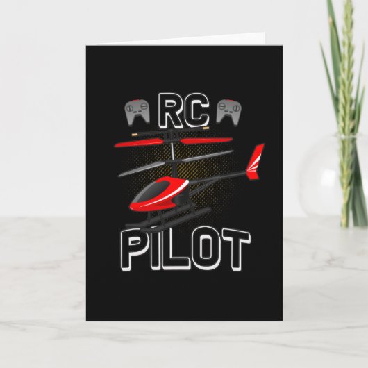 Model van helikopterpiloot voor RC-helikoptermodel Kaart (Voorkant)