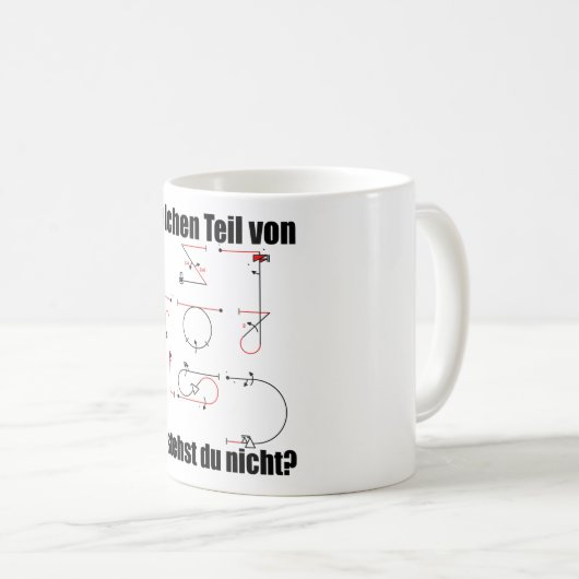 Model van het Aresti Symbols Aerobatics Program Pi Koffiemok (Voorkant rechts)