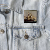 Model van het schip "L'Achille" Vierkante Button 5,1 Cm (In situ)