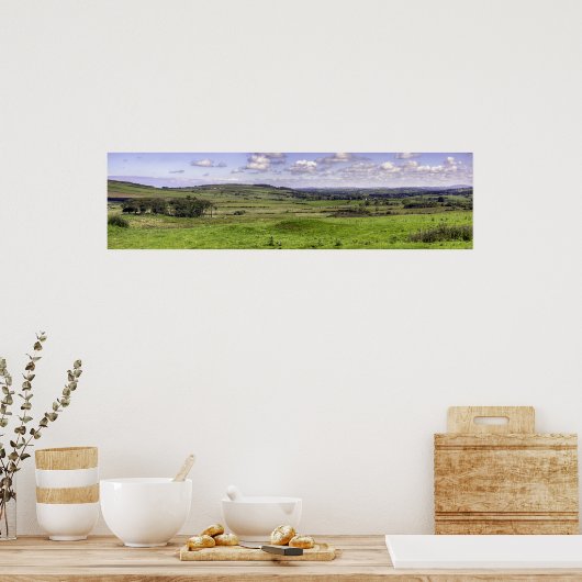 Model van het spoorwegpanorama poster (Keuken)