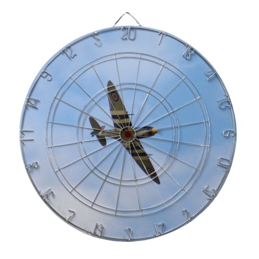 Model van spitfire MK IX MK923 Dartbord (Voorkant)
