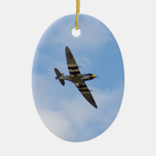 Model van Spitfire MK IX MK923 Keramisch Ornament (Voorkant)