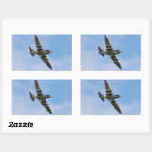 Model van Spitfire MK IX MK923 Rechthoekige Sticker (Vel)