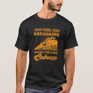 Model van spoorlijn model trein locomotief spoor R T-shirt