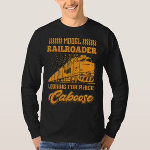 Model van spoorlijn model trein locomotief spoor R T-shirt