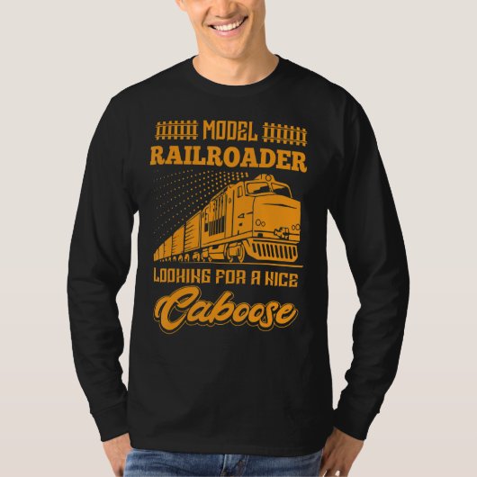 Model van spoorlijn model trein locomotief spoor R T-shirt (Voorkant)