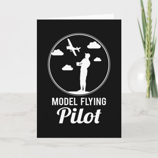 Model Vliegende Piloot Modeler Vliegtuig Gift Kaart (Voorkant)