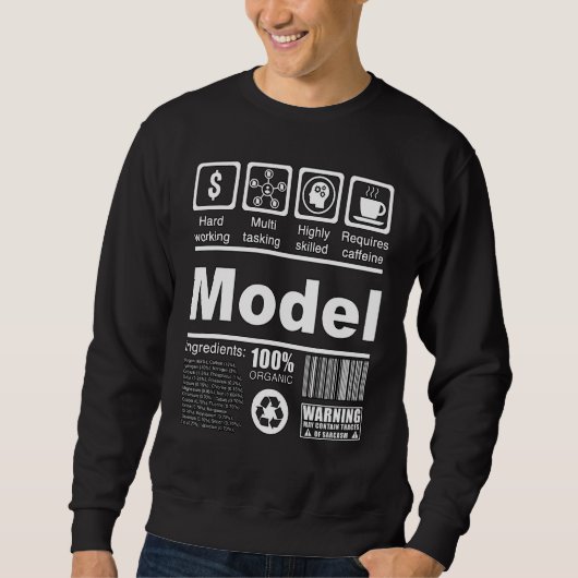 Model Voedingsfeiten Voor Modellen en Invloed Trui (Voorkant)
