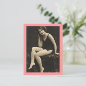 Model voor badpak briefkaart (Staand voorkant)