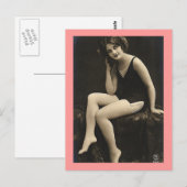 Model voor badpak briefkaart (Voorkant / Achterkant)