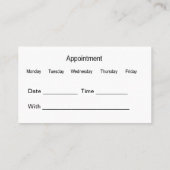 Model voor een moderne Dentist Appointing voor vis Afsprakenkaartje (Achterkant)