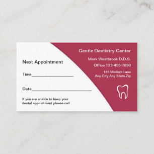 Model voor een moderne Dentist Appointing voor vis Visitekaartje