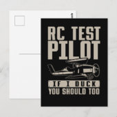 Model voor het proefmodel voor RC-Vliegtuig-Humor Briefkaart (Voorkant / Achterkant)