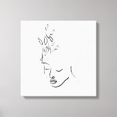 Model voor Mode Vrouw Face Canvas Afdruk (Voorkant)