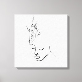 Model voor Mode Vrouw Face Canvas Afdruk