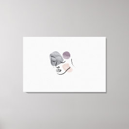 Model voor Mode Vrouw Face Canvas Afdruk