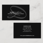 Model voor moderne en elegante Monogram-visitekaar Visitekaartje (Voorkant / Achterkant)