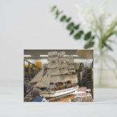 Model voor zeilboot briefkaart (Staand voorkant)