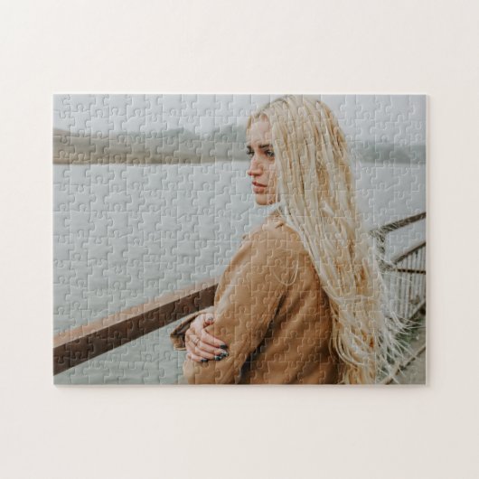 Model Vrouw Blonde Water Posing Beauty Legpuzzel (Horizontaal)