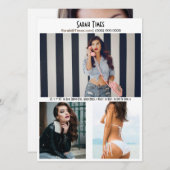 Model Vrouw Comp Card-Sjabloon Kaart (Voorkant / Achterkant)