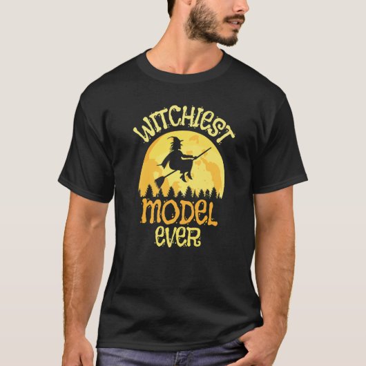 Model Witch Halloween Humor T-shirt (Voorkant)