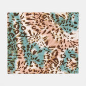 Modelafbeelding van luipaard, dierlijke afdruk fleece deken (Voorkant (Horizontaal))