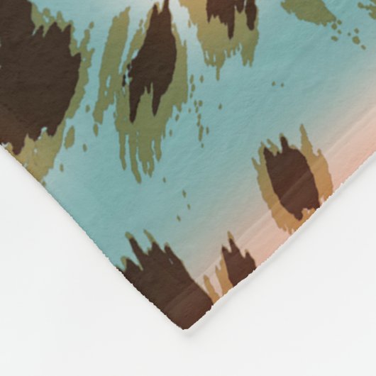 Modelafbeelding van luipaard, dierlijke afdruk fleece deken (Hoek)