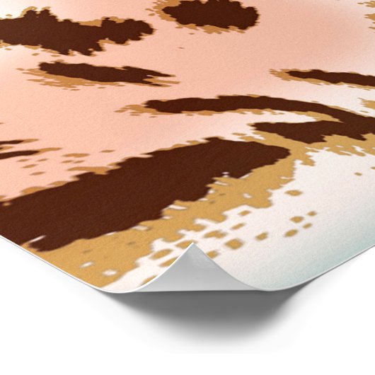 Modelafbeelding van luipaard, dierlijke afdruk poster (Hoek)