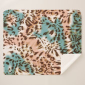 Modelafbeelding van luipaard, dierlijke afdruk sherpa deken (Voorkant (horizontaal))