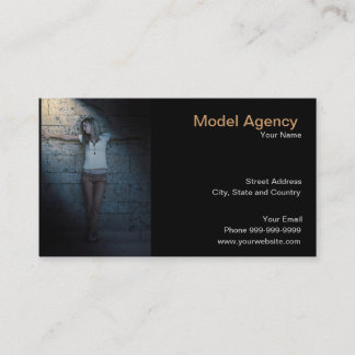modelagentschap visitekaartje