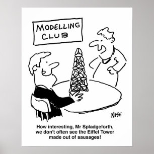 Modelclub Eiffeltoren gemaakt van worsten Poster