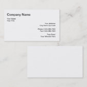 Modelformulier bedrijfskaart visitekaartje (Voorkant / Achterkant)