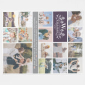 Modelformulier familienaam | 15 Foto-collage Fleece Deken (Voorkant (Horizontaal))