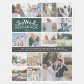 Modelformulier familienaam | 15 Foto-collage Fleece Deken (Voorkant)
