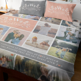 Modelformulier familienaam | 15 Foto-collage Fleece Deken