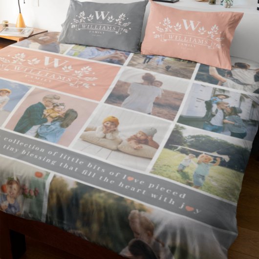 Modelformulier familienaam | 15 Foto-collage Fleece Deken