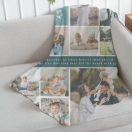 Modelformulier familienaam | 15 Foto-collage Fleece Deken