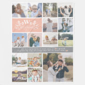 Modelformulier familienaam | 15 Foto-collage Fleece Deken (Voorkant)