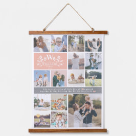 Modelformulier familienaam | 15 Foto-collage Hangend Wandkleed