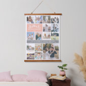 Modelformulier familienaam | 15 Foto-collage Hangend Wandkleed (Slaapkamer)