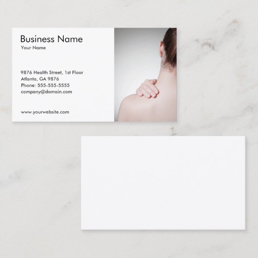 Modelformulier voor een zakelijke achterbankkaart  visitekaartje (Voorkant / Achterkant)