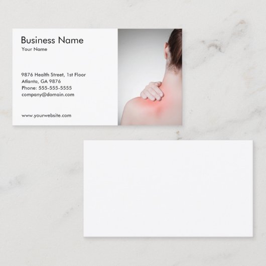 Modelformulier voor een zakelijke achterbankkaart  visitekaartje (Voorkant / Achterkant)