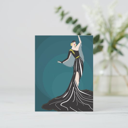 Modelillustratie 1920 briefkaart (Staand voorkant)