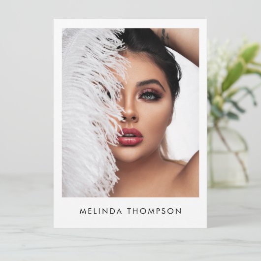 Modeling Comp Card 5 Foto QR Code (Staand voorkant)