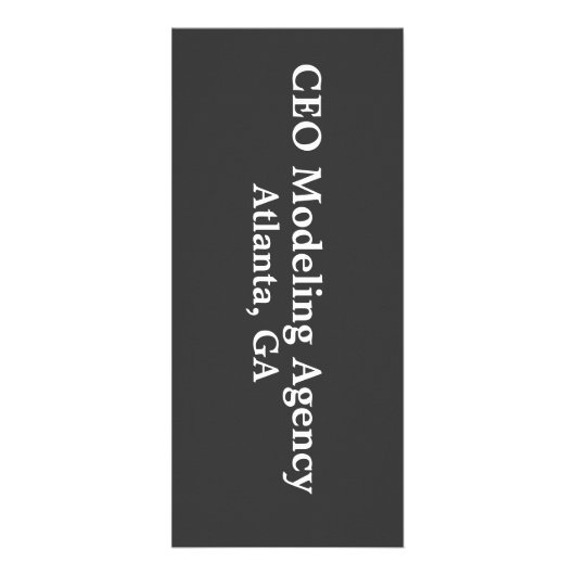 Modeling Rack Card Reclamekaart (Achterkant)