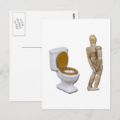 ModelInneedNextToToilet121611 Briefkaart (Voorkant / Achterkant)