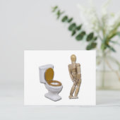 ModelInneedNextToToilet121611 Briefkaart (Staand voorkant)