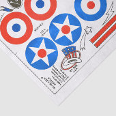 Modellandinsignes vliegtuig, grootte WWI FAC Tissuepapier (Detail)