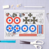 Modellandinsignes vliegtuig, grootte WWI FAC Tissuepapier (Craft)