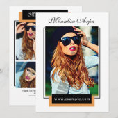 Modelleer Comp Card (Voorkant / Achterkant)